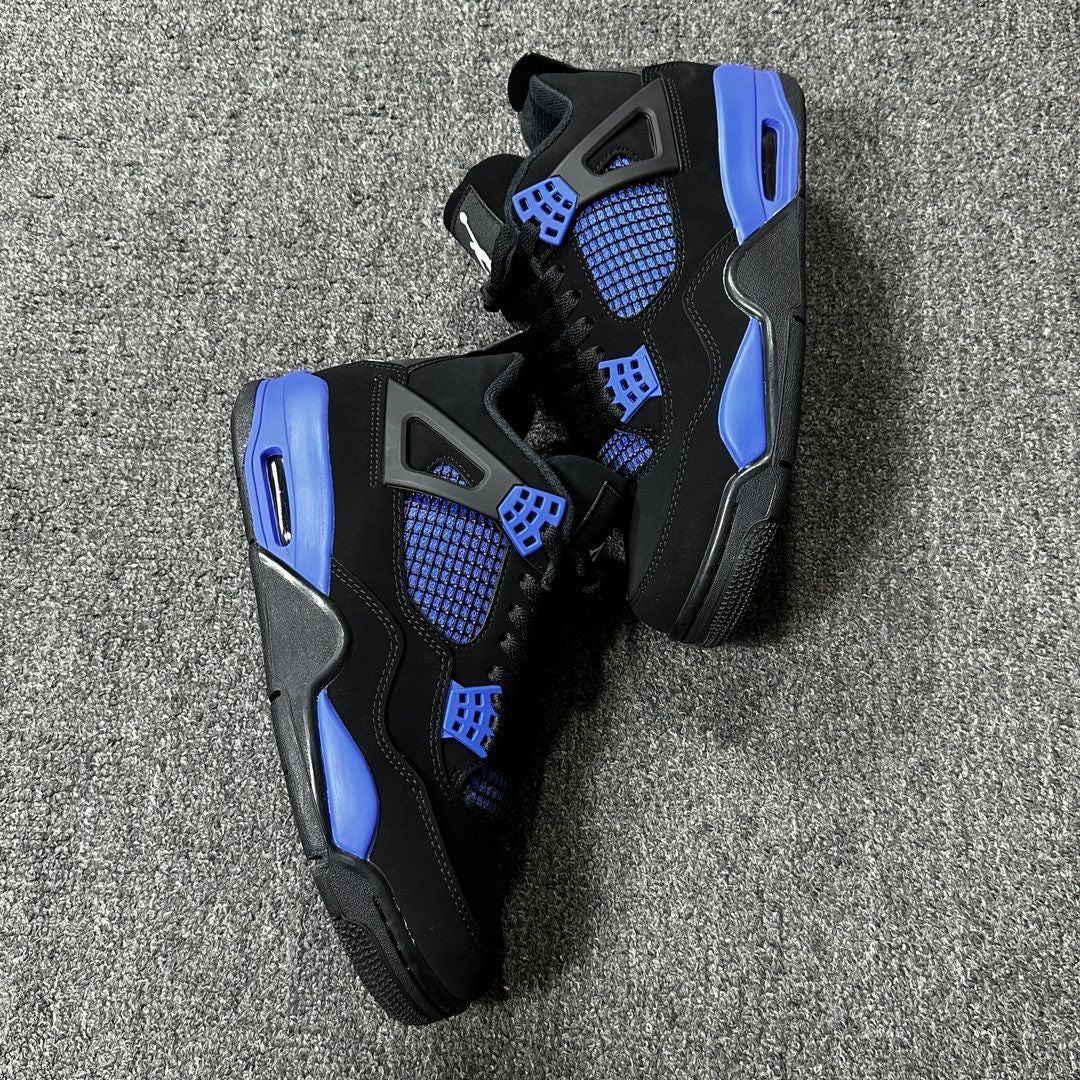 Air Jordan retro 4 negro y blue