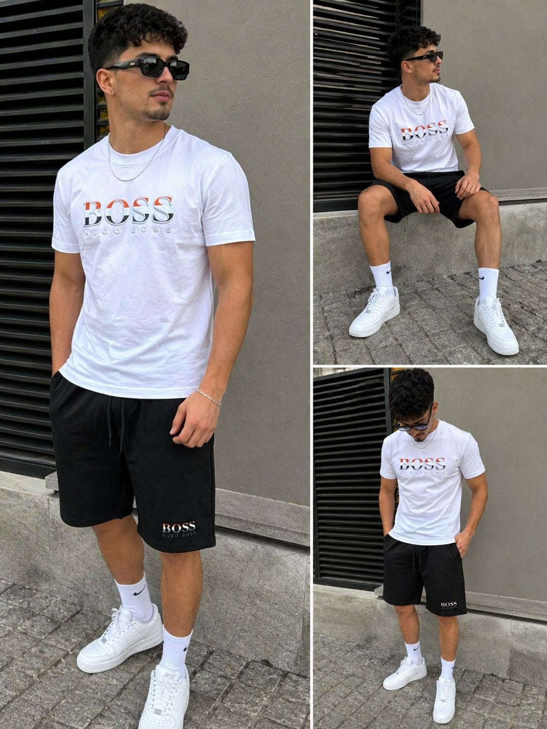 Conjunto Hugo Boss Blanco y Negro