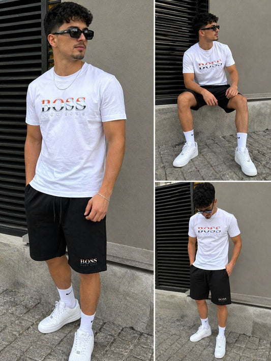 Conjunto Hugo Boss Blanco y Negro