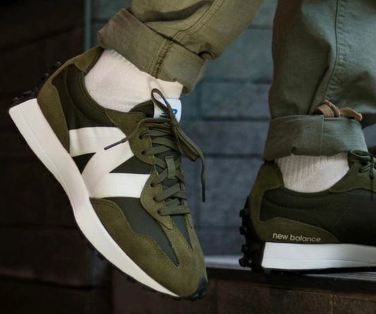 New balance 327 verde y blanca