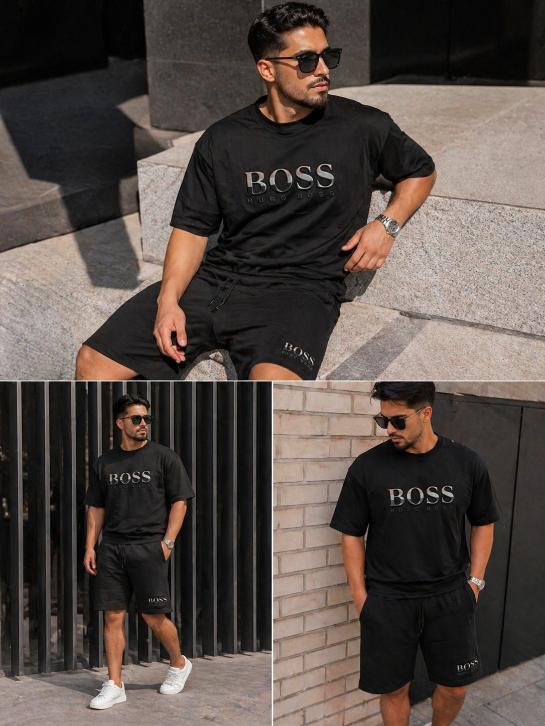 Conjunto Hugo Boss Negro