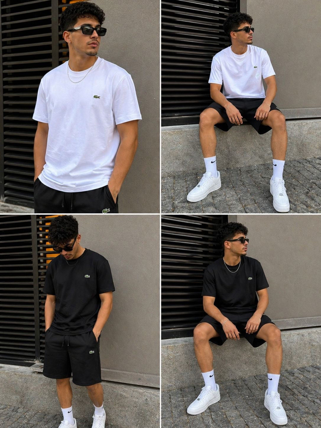 Conjunto L@coste Blanco y Negro