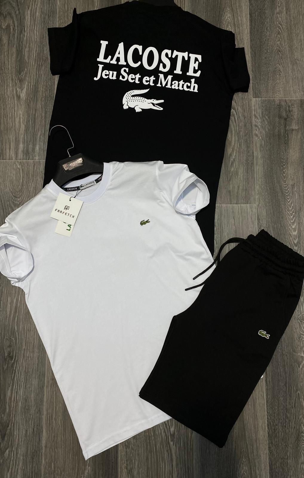 Conjunto L@coste Blanco y Negro