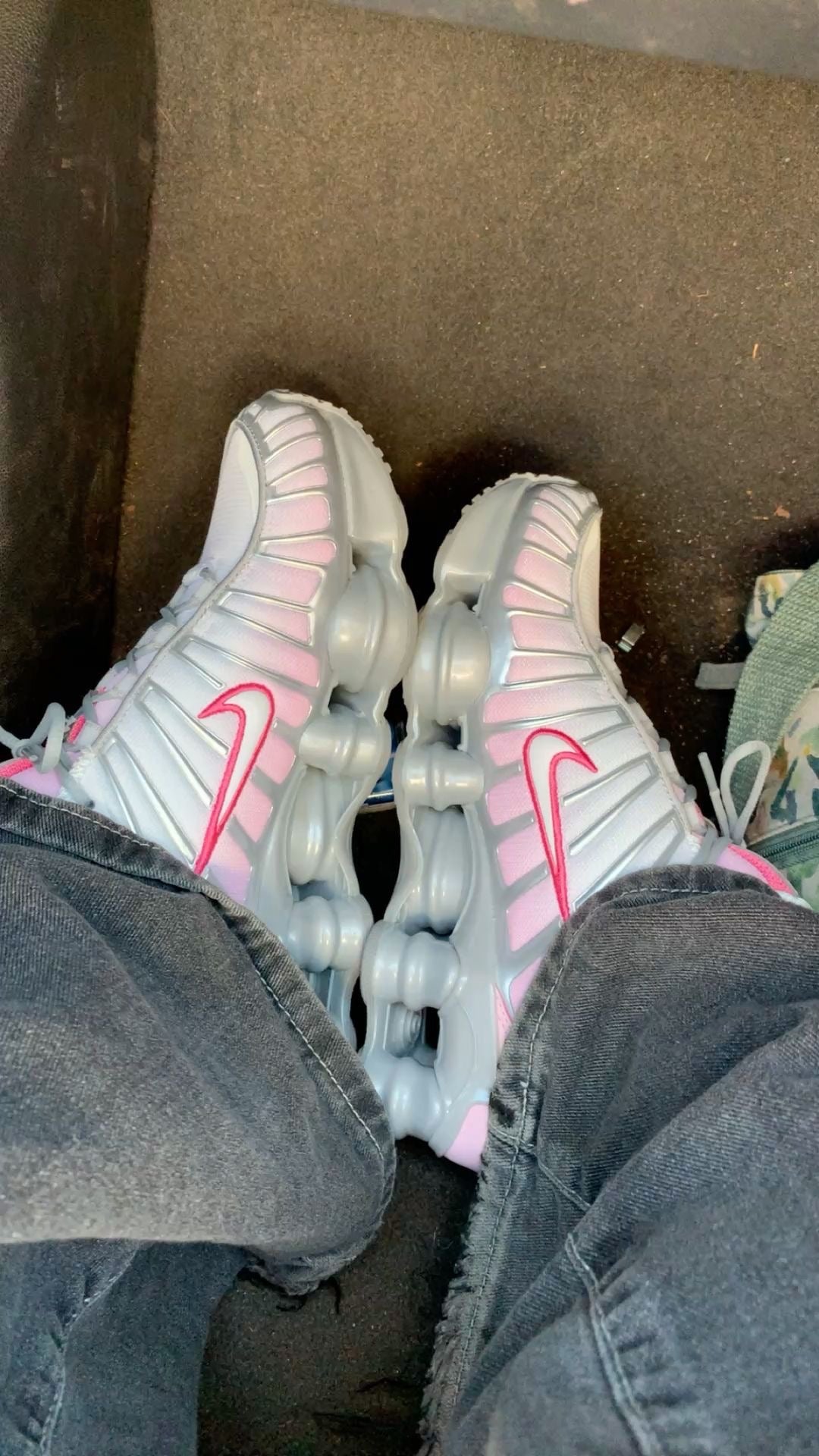 Nike Shox Gris Y rosa